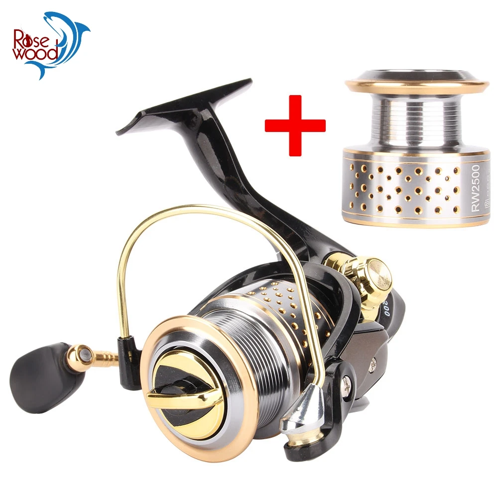 

RoseWood 1000/2500 Carp Spinning Reel With Free Spare Spool 5.2:1 8+1BB Smooth Lightweight Fishing Wheel For Ultra Light Fishing