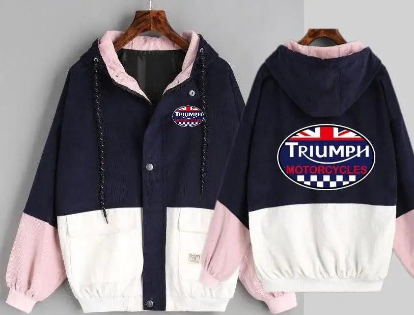 Fashion color matching Triumph motorcycle hooded
