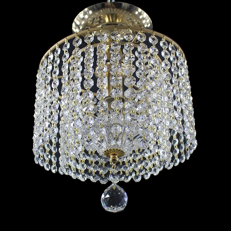 Günstig Moderne retro überzogene kristall glanz Decke Lichter E27 Plafonnier LED decke Lampe Leuchte Für Wohnzimmer schlafzimmer hotel halle