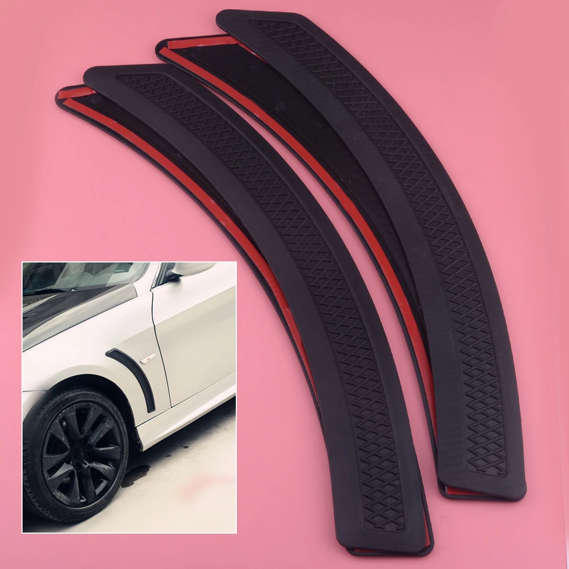 

DWCX 1 Pair Car Front Fender Side Vent Mesh Cover Trims Fit for Mitsubishi Lancer 2008 2009 2010 2011 2012 2013 2014 2015