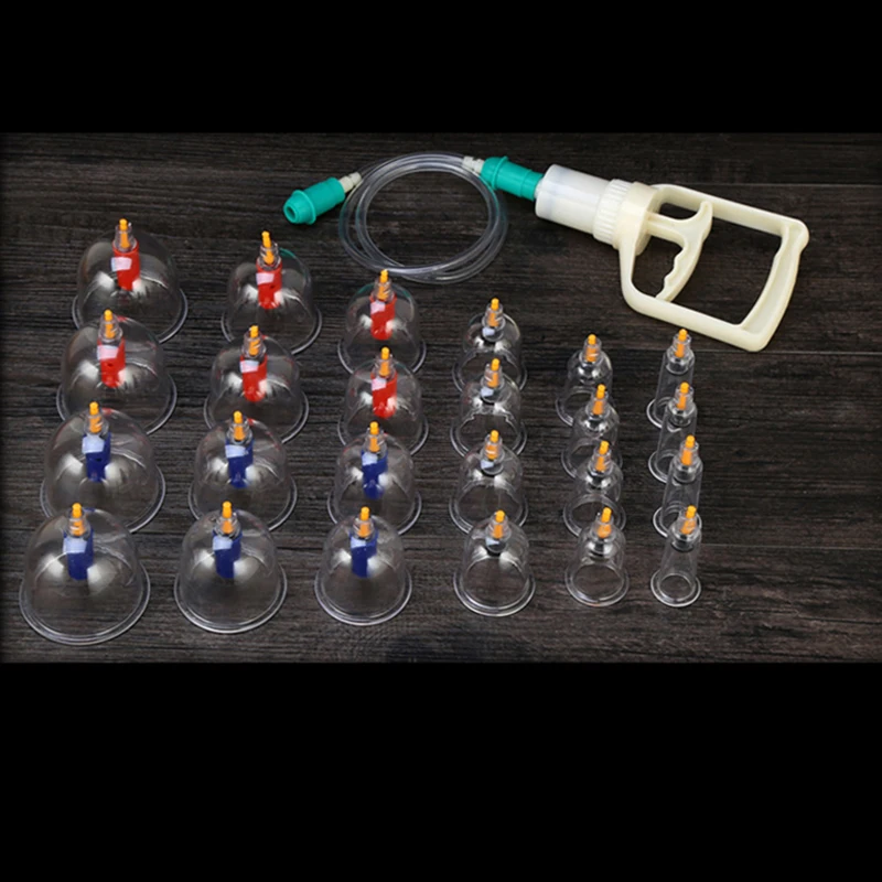 Professional Suction Cup Therapy Effective Healthy Medical Vacuum Cupping 24 Cups Set Physical Therapy Device Body Massager Set-1