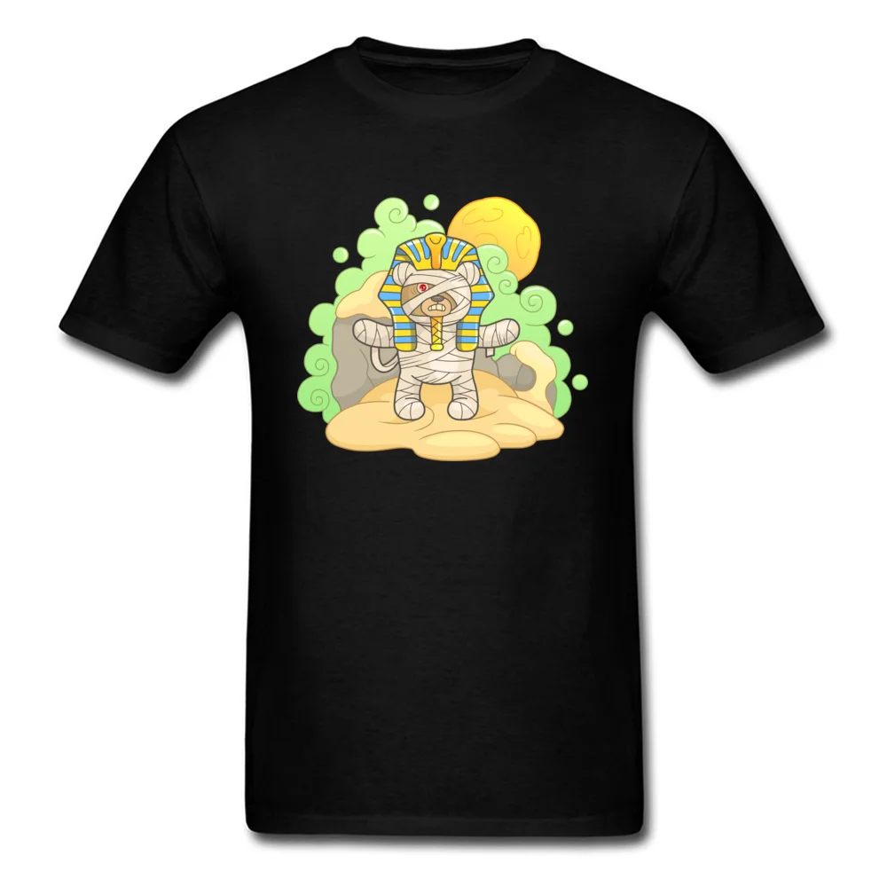 Mummy teddy bear Normal Summer Fall 100% Cotton O-Neck Men Tops Shirt Funny Tops Tees Graphic Short Sleeve Tshirts Mummy teddy bear black