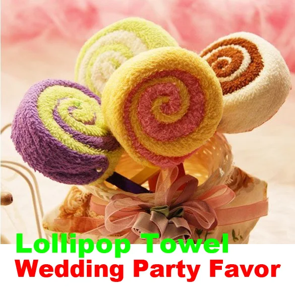 

Washcloth Towel Gift Lollipop Towel Bridal Baby Shower Wedding Party Favor