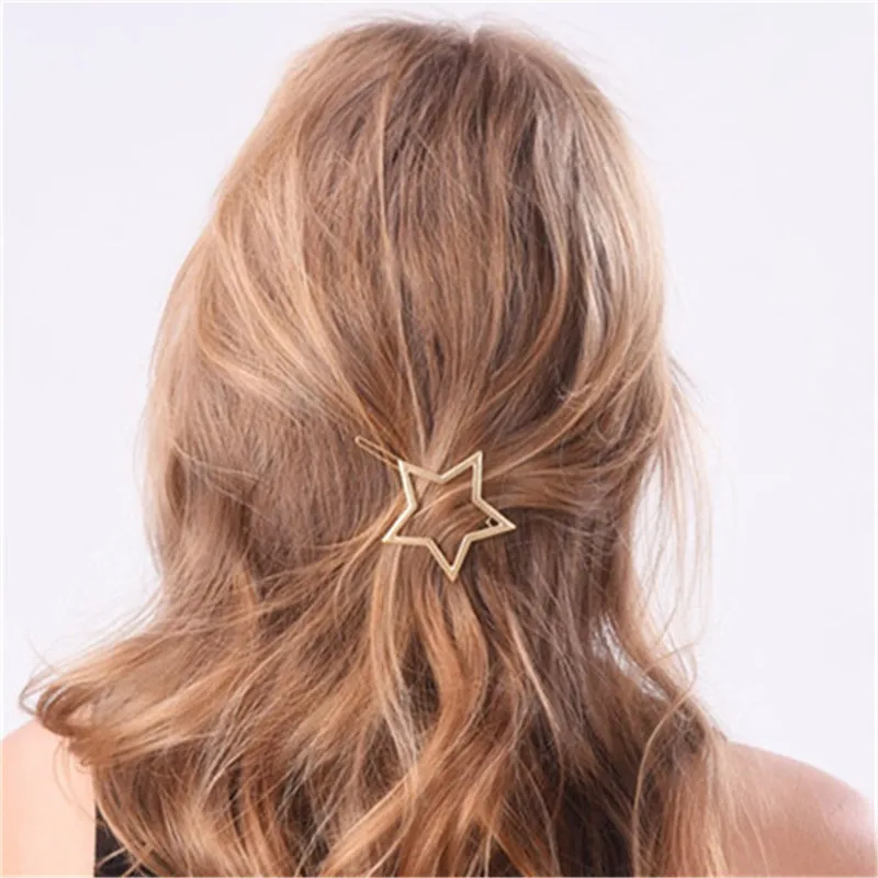 Металлический конский хвост держатель со звездой/Pentagramme заколки для волос женские аксессуары для волос для прически на половину