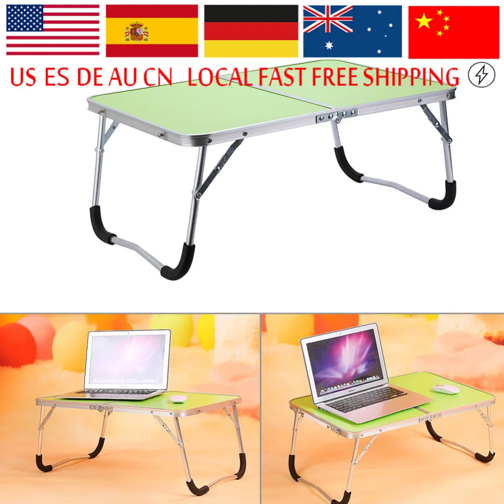 Us 11 4 38 Off Portable Multifunctional Computer Desk Camping Outdoor Furniture Foldable Picnic Table Dormitory Bed Notebook Desk In Laptop Desks