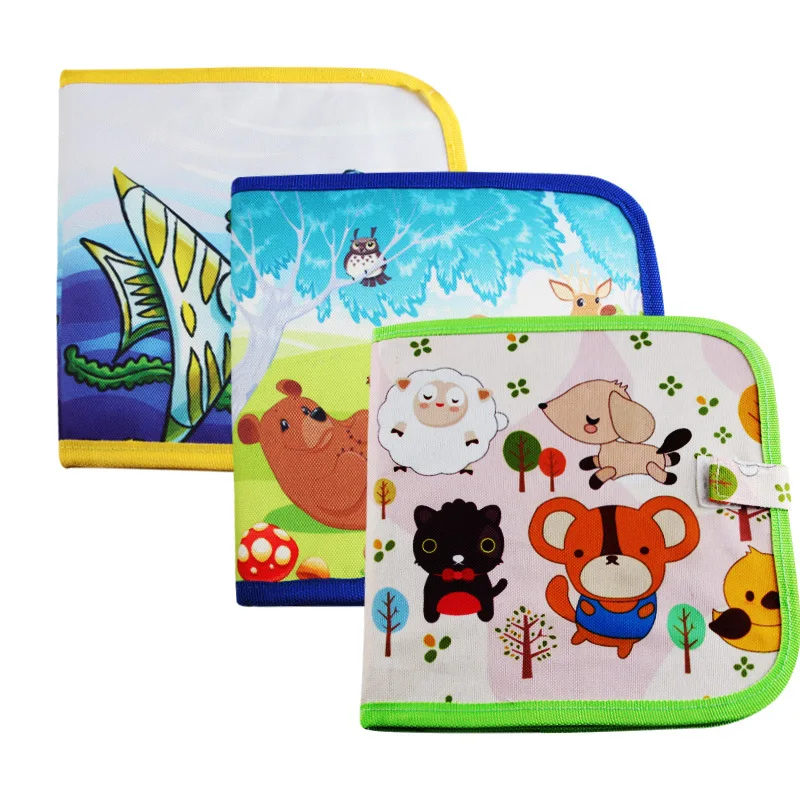 Cloth Children's Drawing Board Early Learning Enlightenment Learning Portable  Development Sketchpad Color Chalk Canvas Book