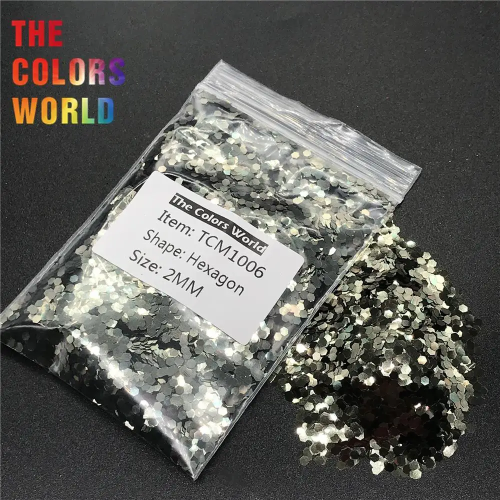 

TCM1006 Green Black Color Metallic Luster Hexagon Shape Nail Glitter Nail Art Decoration Makeup Face Glitter Henna Handwork DIY