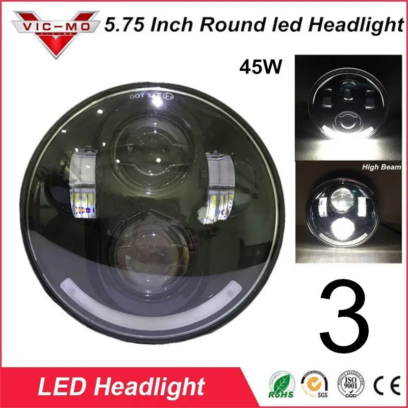 5.75 inch headlight with angle eyes_
