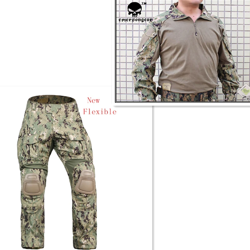 

Emerson bdu G3 AOR2 Combat uniform Shirt & Pants with knee pads Suits Emerson BDU Military Army uniform EM8596+EM7049