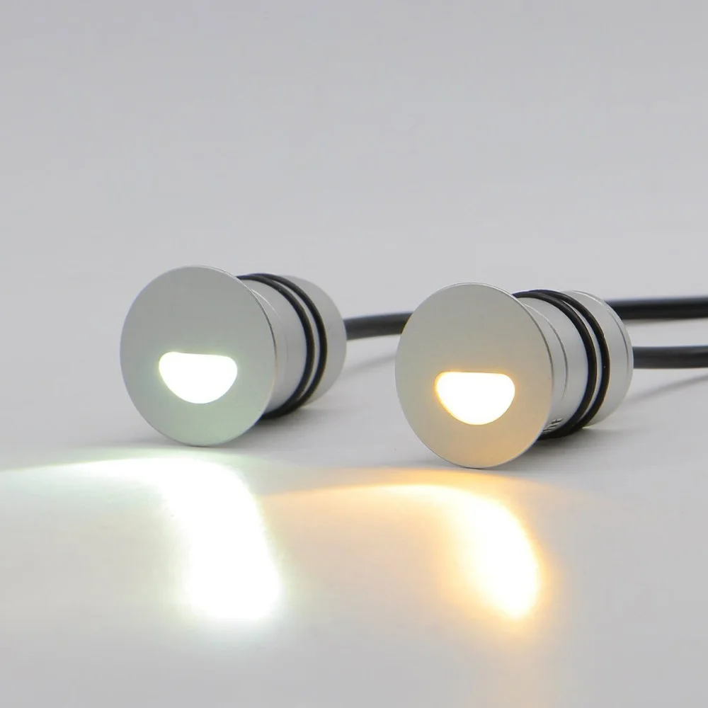 Free Shiping IP67 Outdoor Waterproof Round 1W LED Step lights LED