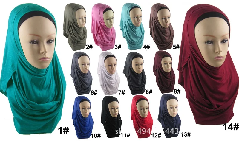 Высококачественные двухконтурные хиджаб из Джерси Шапки Модальные хлопковые мусульманские мгновенные хиджабы простые тюрбан Ислам женщин кувейский Мона Hoofddoek