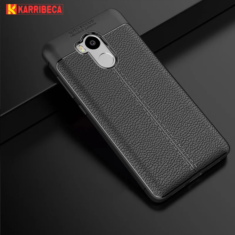 

Litchi silicone case for xiaomi redmi 4 pro/prime funda capas lychee leather pattern tpu cover xiomi redmi 4 coque etui kryt tok