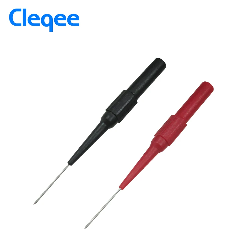 Cleqee P5007 10 шт. изоляции пирсинг иглы неразрушительный мультиметр Пробники красный/черный