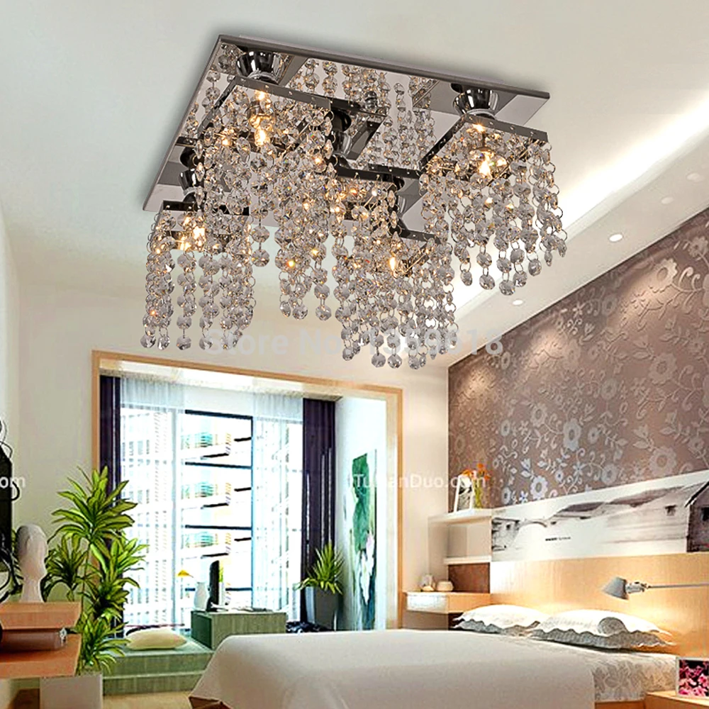 Moderne kristall deckenleuchte licht flur leuchte schlafzimmer beleuchtung esszimmer lampechina mainland