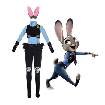 

2016 Zootopia Officer Judy Costume Halloween Party Club Cosplay Costumes For Women Girls Custom Made Bunny Costumes