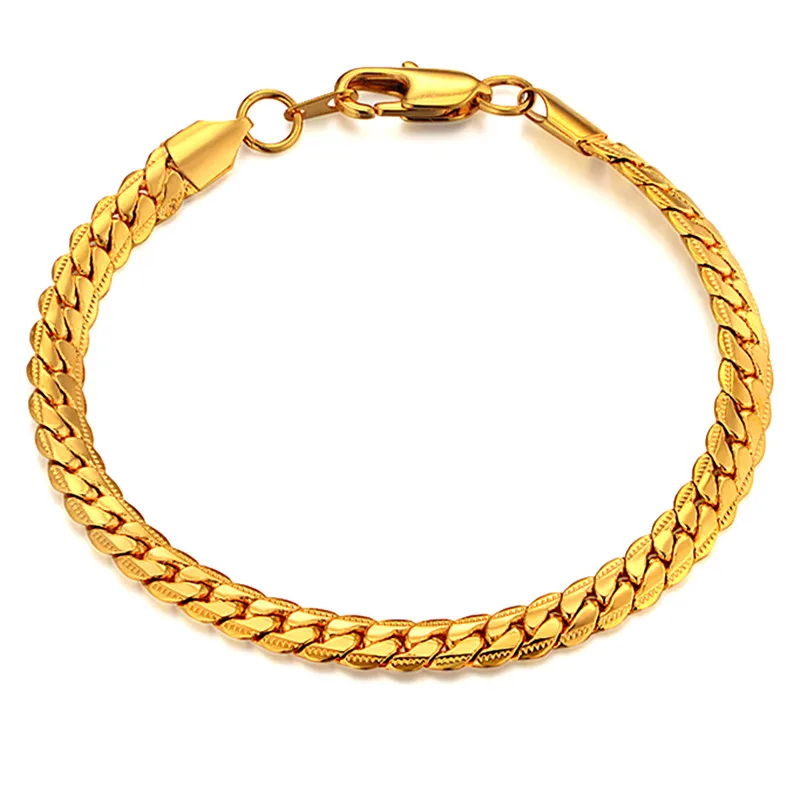 

Mens Chain Braclet For Men Jewelry Braslet 2019 Male Gold Color Snake Chain Link Bracelet Men's Jewelry,bracelets amp bangles