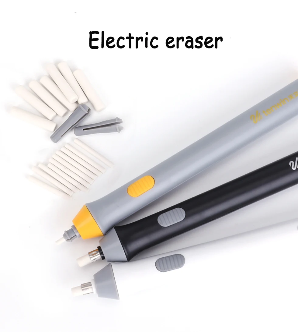 Borradores el/éctricos Resaltador autom/ático Borrador de papeler/ía profesional Dibujo de bocetos Gomas para artista Estudiante Juego blanco