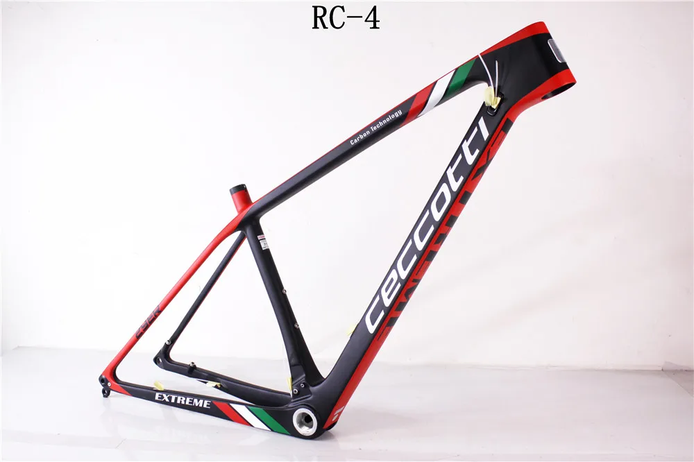 Clearance 2019 new carbon mtb frame Ceccotti mountain cross carbon bike frame 142*12 and 135*9mm exchangeable bicycle frame 1