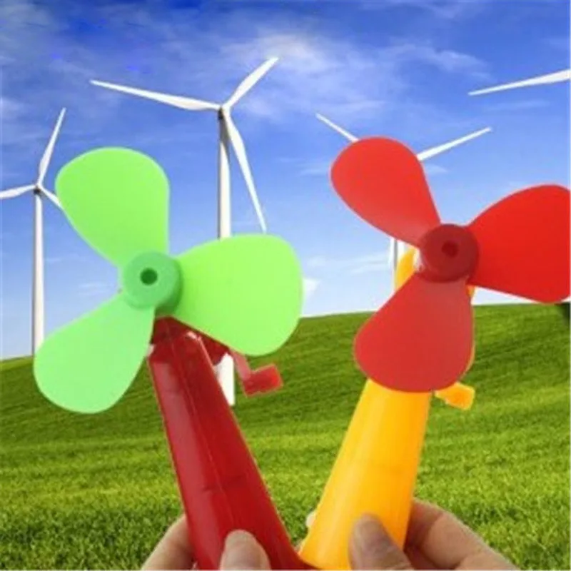 

Creative Children Cartoon Mini Hand-cranked Windmill Fan Portable Handheld Fan Summer Toys Children's Toys Gifts