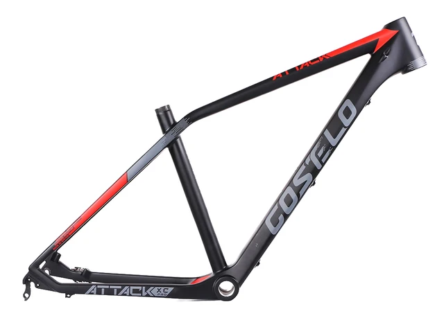 Cheap Costelo Attack XC Pro Mountain MTB Bicycle Carbon Frame Torayca UD Carbon Fiber Bicycle Frame 27.5er 650B Carbon Mtb bike frame