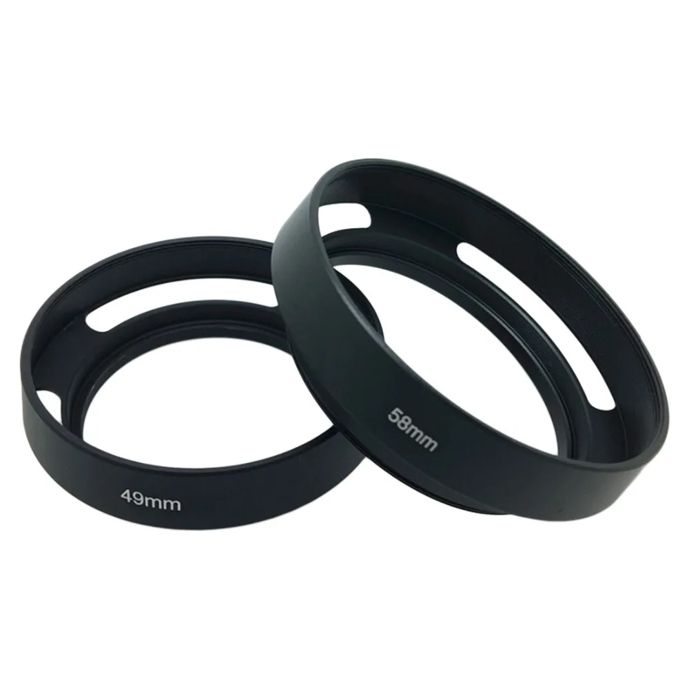 

Centechia Black Vented 43 46 49 52 55 58mm Curved Metal camera lens Hood for Leica M for Pentax for S&ny for Olympus