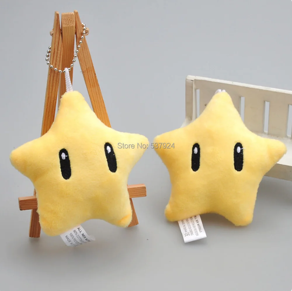 

New Mario Star 3.5" 9CM Plush Doll Keychain Pendant-CPPY