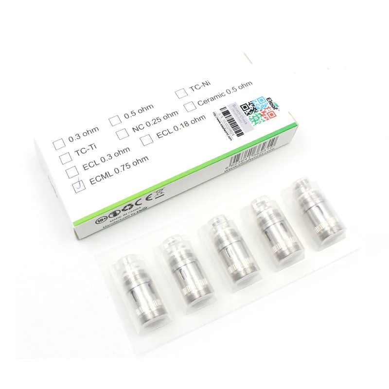 

Original Eleaf ECML 0.75ohm Coil Head Evaporators For Melo 3 Nano iJust S Lemo 3 iJust 2 iJust2 mini MELO III MELO 2 Atomizer