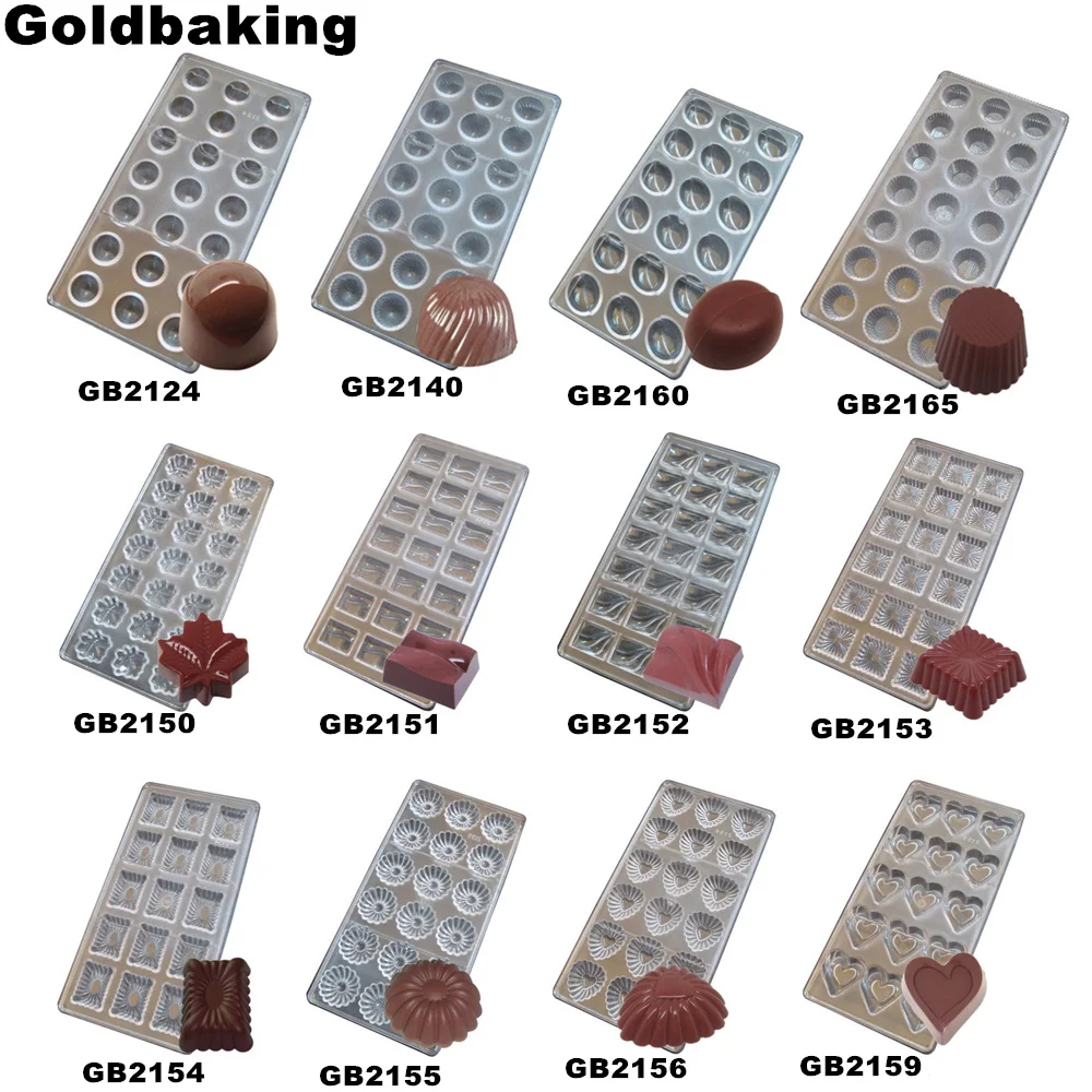 

Flower Leaf Chocolate Mold Heart Candy Mould New Arrival Polycarbonate Chocolate Molds