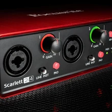 FOCUSRITE Scarlett 2i4 II 2-го поколения USB аудио интерфейс звуковая карта профессиональная для записи 2 В/4 из