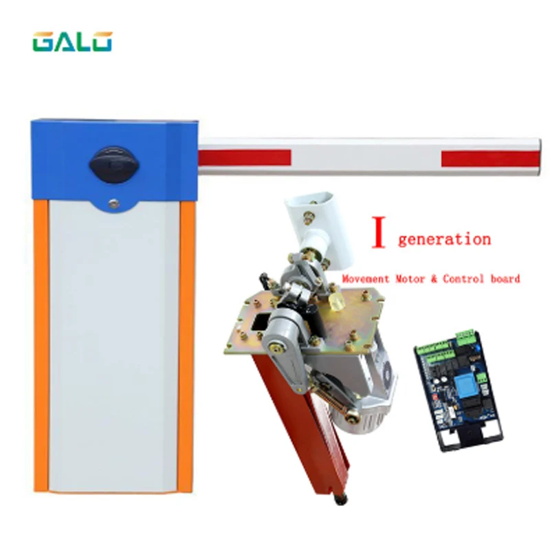 

3-6meter Straight Access Control Boom Barrier Gate With Single Arm For Parking lot gate arms