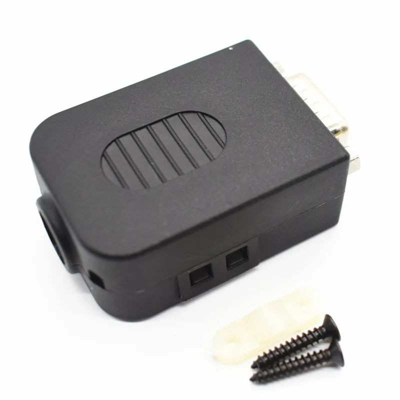 D SUB DB9 Мужской 9Pin черная крышка гайка Тип Breakout терминалы разъем платы DIY вилки|plug