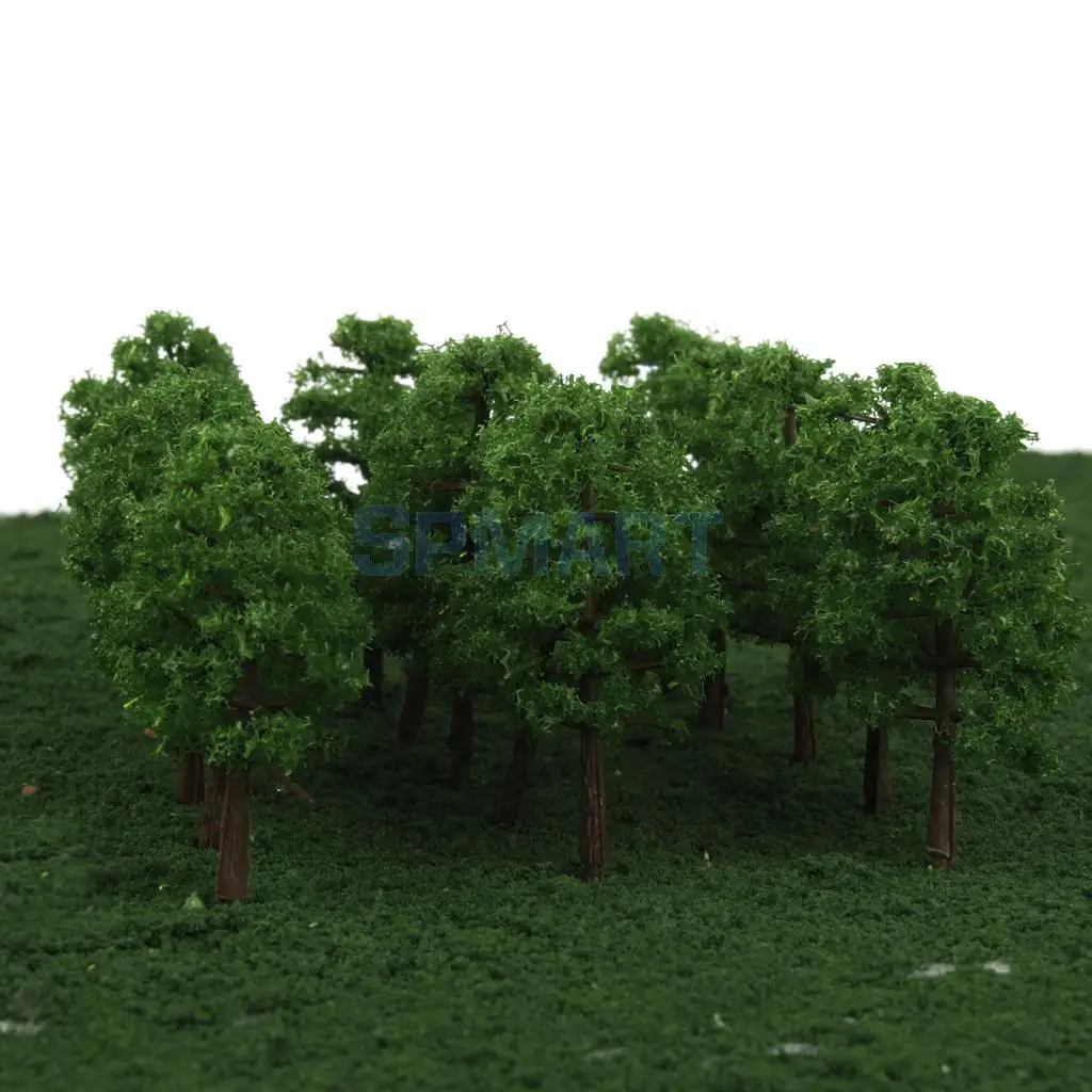 40x Green Tree Model Layout 7.7cm 8cm for 1/150 RR Diorama Architecture Landscape