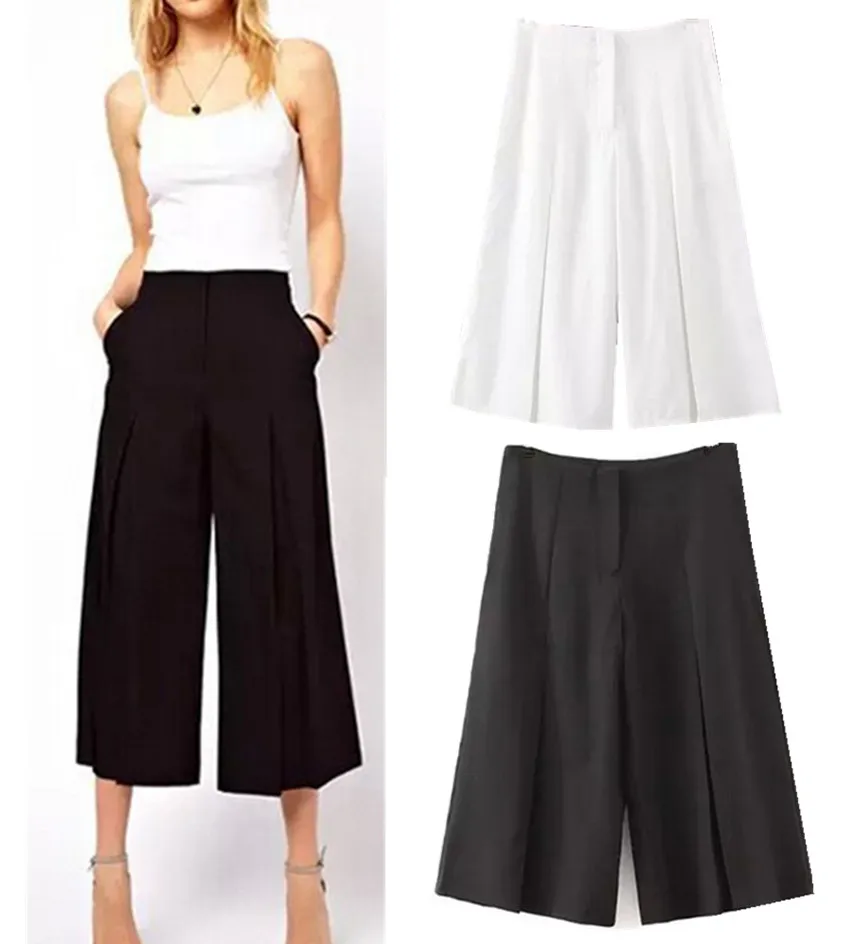 womens wide leg capris