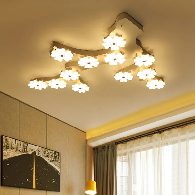 Сливовый цвет, креативные современные светодиодные потолочные лампы, лампы для спальни, сливовый светодиодный светильник, потолочные светильники, акрил+ металл