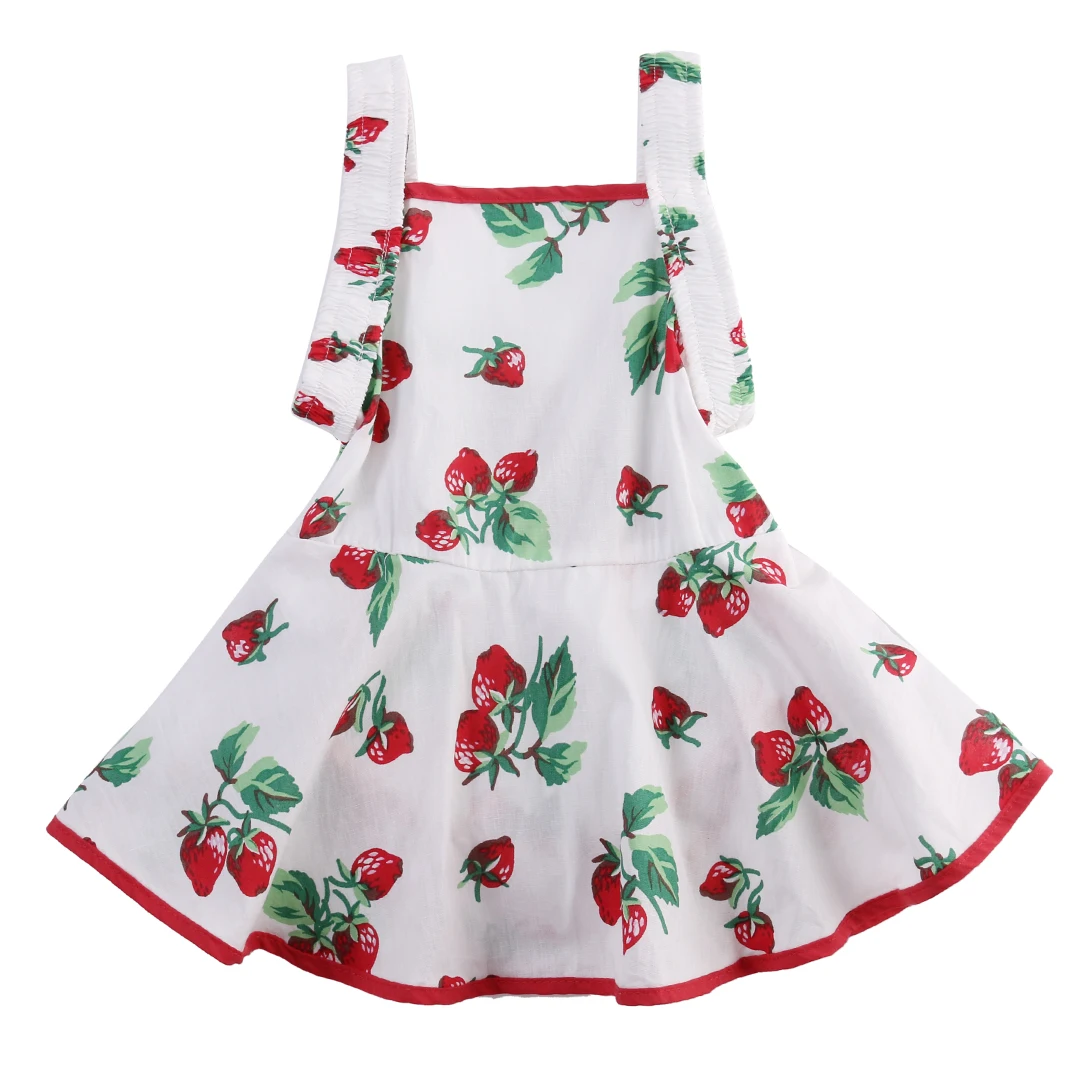 Newborn Infant Kids Baby Girl Clothing Summer Cute Strawberry Print
