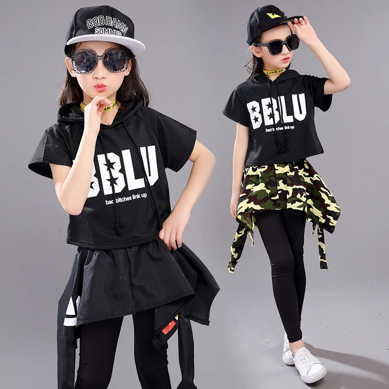 Kids Cool Ballroom Modern Jazz Hip Hop Dance Competition Costume Set