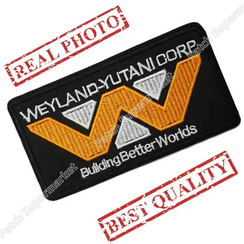 

4.5" ALIEN ALIENS Weyland-Yutani "Better Worlds" Movie Embroidered LOGO Iron On Patch badge applique Goth Punk Rockabilly