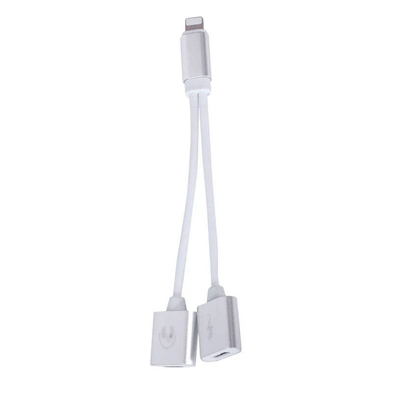 

Dual 8 Pin Ports Headphone Jack Adapter Audio Charge Adaptor Charger Cable 2 In 1 Charging For Iphone Xs Xr Max 7 8 Plus Ios11