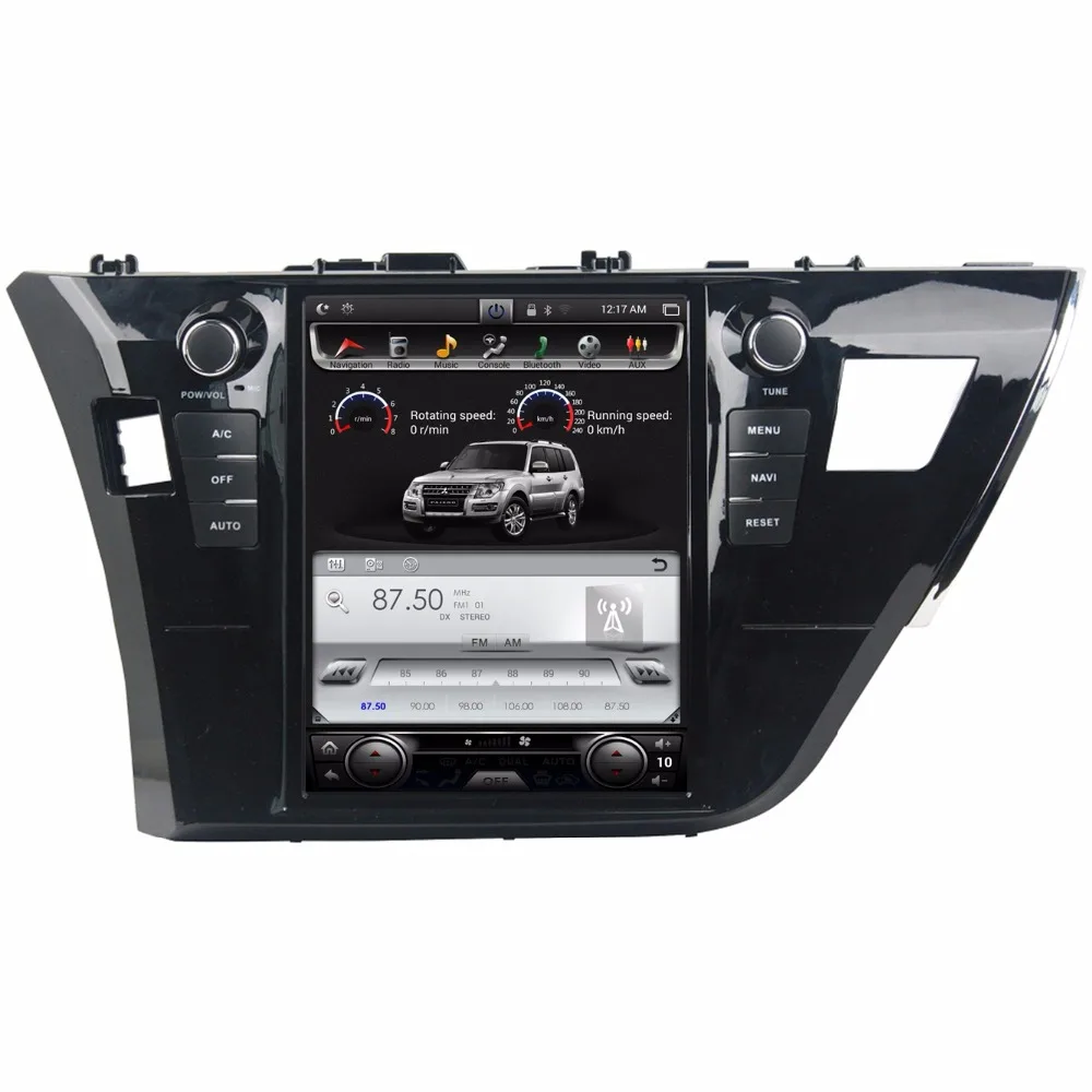 Perfect 4gb+32gb 9.7" Tesla style Screen PX6 Android 8.1 Car Stereo Radio GPS for Toyota Corolla 2014 2015 2016 Bluetooth WIFI USB DVR 1