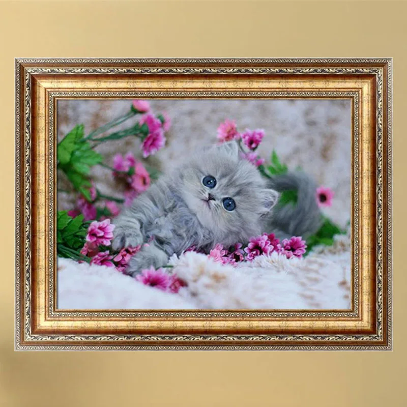 Вышивка стразами кошка Вышивка стразами кошка