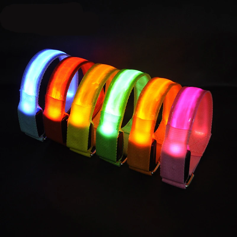 

2pcs LED Arm Leg Wristband Christmas Decorations Cycling Del Bracelet lighting Flash Wrist Ring Nocturnal Warning Glowing Rave