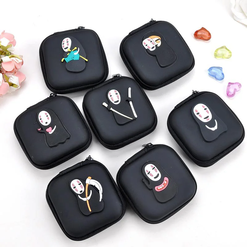 2018 New PU Spirited Away Cute Style Novelty Beautiful Gril Zipper Plush Square Coin font b