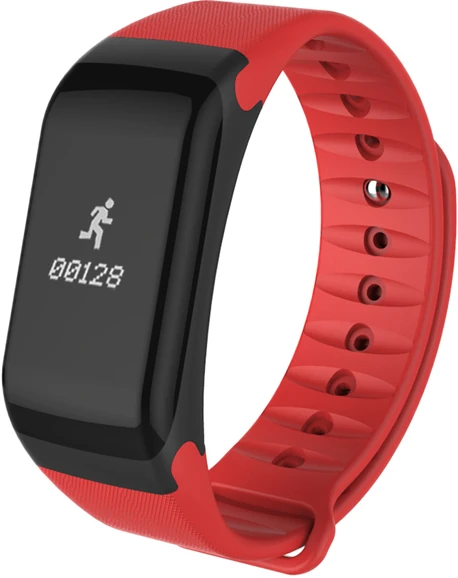 EXRIZU F1 Смарт Браслет для измерения кровяного давления браслет Часы Монитор Сердечного Ритма Смарт-браслет здоровье фитнес-трекер для Android iOS - Цвет: Красный
