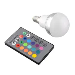 E14 3 Вт RGB 16 Цвет s изменить волшебный Multi-Цвет свет лампы дом + пульт