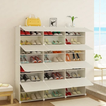 

1B Simple Shoe Box Modern Shoes Storage Rack Multi-layer Assembly Economical Dust-proof Household Hall Cabinet Space