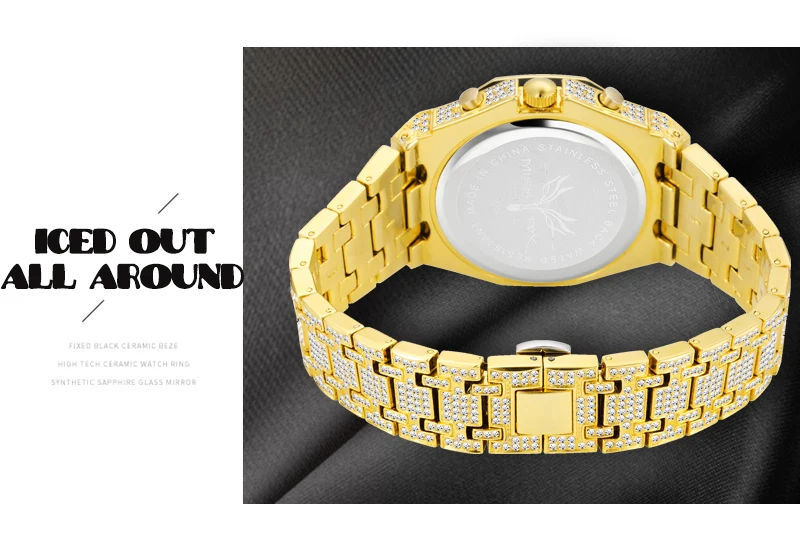 MISSFOX Прямая поставка от поставщиков топ продаж продукт в тренде Hublo часы Patek водонепроницаемые Iced Out MK Роскошные Дизайнерские мужские часы