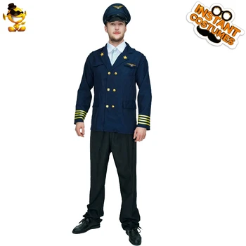 

Adult Man Pilot Outfits Costume Masquerade Party Role Play Career Gentlemen Pilot Outfits Costume
