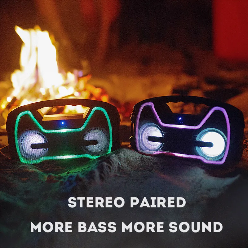 Aomais Go Mini Bluetooth Speaker With Led Light w Superior Sound Wireless Stereo Pairing Ipx7 Waterproof Portable Speakers Portable Speakers Aliexpress