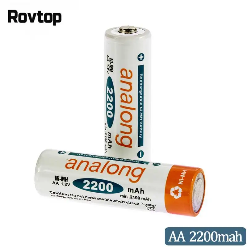 Analong 2A AA Аккумуляторная батарея 1 2 V 2200mAh NiMH Предварительно Заряженная