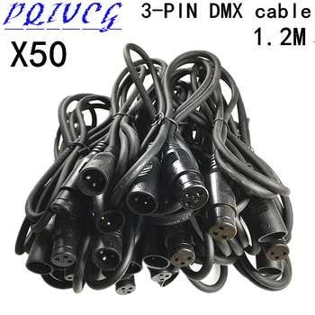 

50PCS / 1.2M DMX signal line 3-PIN XRL DMX cable professional stage lighting dj equipment signal line